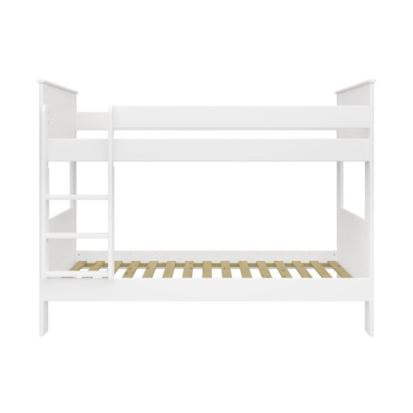 Balta divstāvu gulta bērniem 90x200 cm Alba – Tvilum