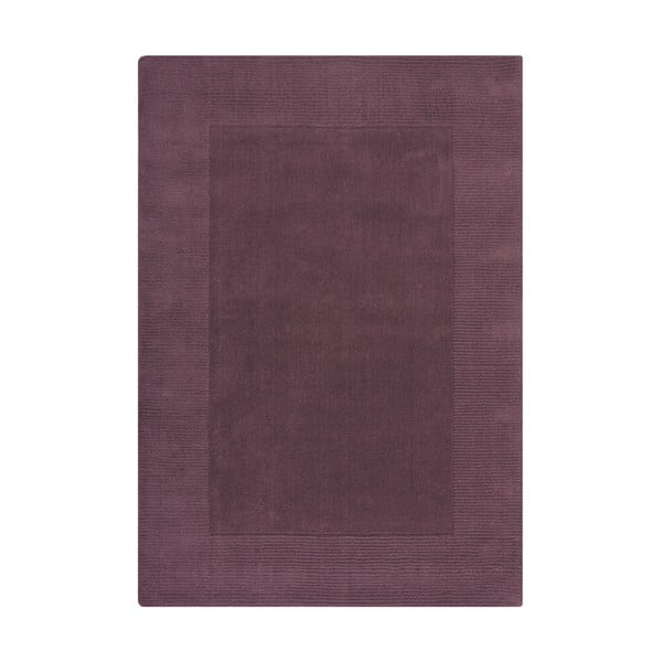 Tumši violets ar rokām darināts vilnas paklājs 120x170 cm Border – Flair Rugs