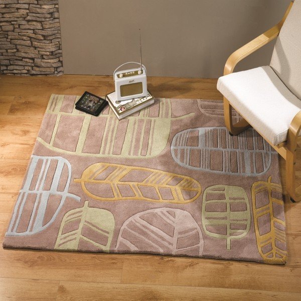 Paklājs Fossil Leaf 80x150 cm, brūns-image-1