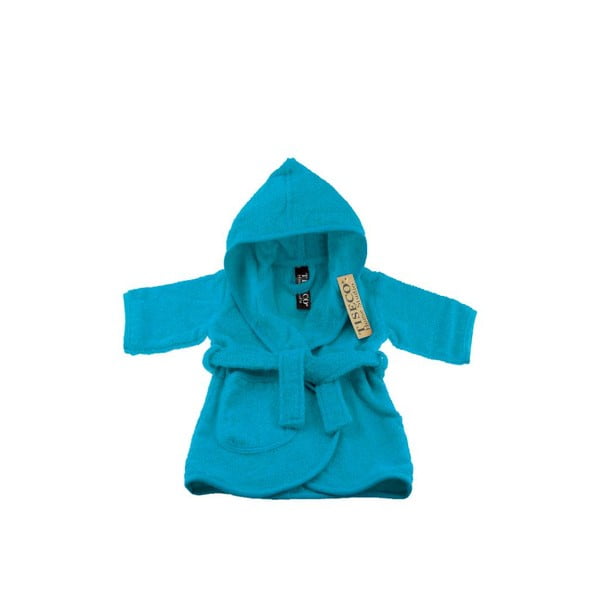 Zils kokvilnas bērnu halāts 2–4 gadiem – Tiseco Home Studio