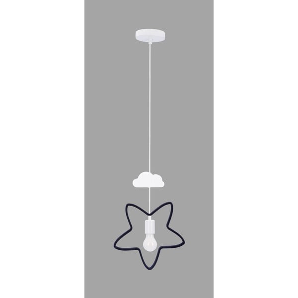 Melna/balta bērnu lampa ar metāla abažūru Single – Candellux Lighting-image-1