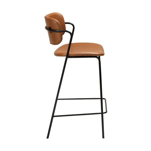 Brūns mākslīgās ādas bāra krēsls DAN-FORM Denmark Zed, augstums 95,5 cm-image-2