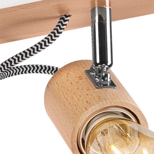 Balta/brūna griestu lampa bez abažūra Gustavo – LAMKUR-image-4
