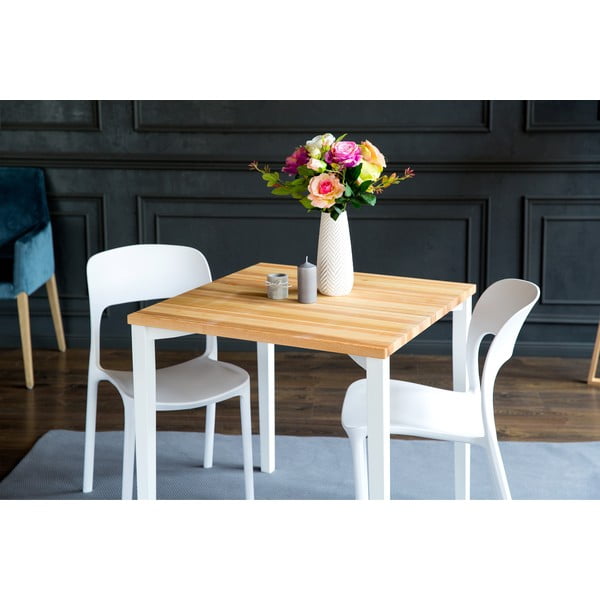 Balts pusdienu galds Ragaba TRIVENTI, 80 x 80 cm-image-3