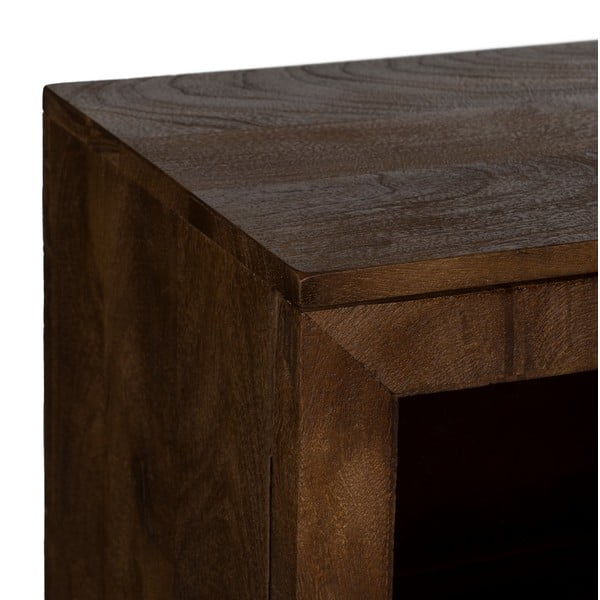 Brūna mango masīvkoka vitrīna 180x87x35 cm Ravi – Ixia-image-3