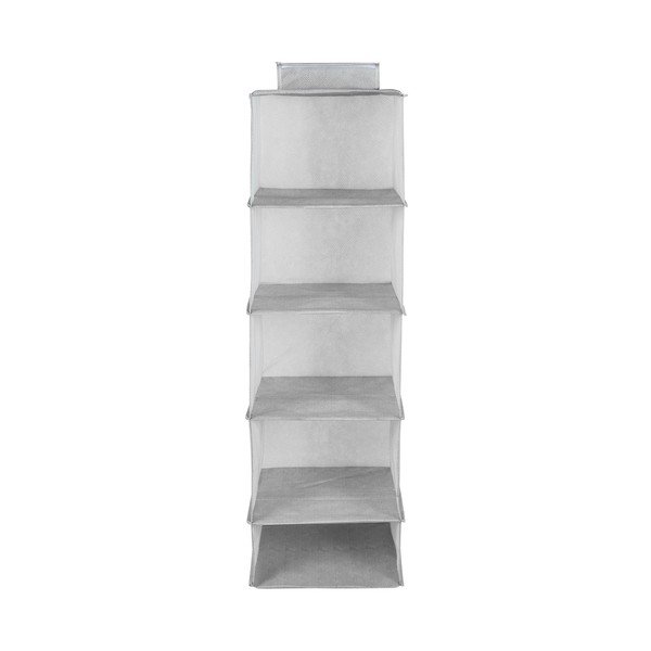 Pelēks drēbju skapja organizators ar 5 nodalījumiem Compactor Boston-image-3