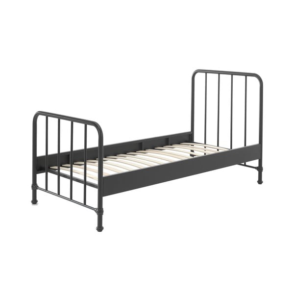 Pelēka metāla bērnu gulta 90x200 cm BRONXX – Vipack