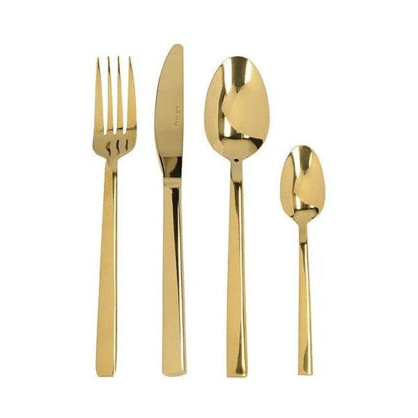 Zelta krāsas nerūsējošā tērauda galda piederumi (16 gab.) Diseno – Mikasa