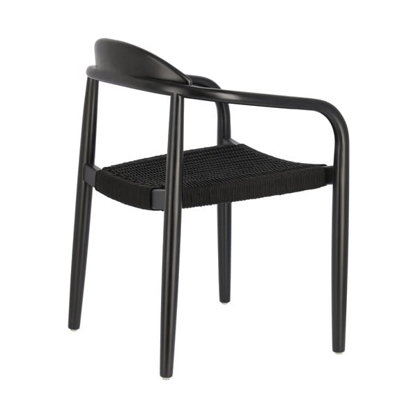 Melns dārza krēsls no eikalipta koka Kave Home Glynis-image-2