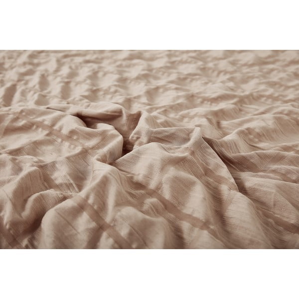 Brūna vienguļamā gultas veļa no krepa auduma 140x200 cm Naomi – My House-image-3