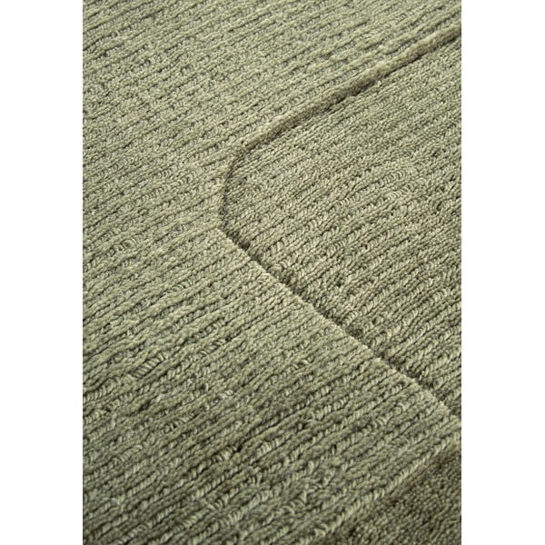 Zaļš ar rokām darināts vilnas celiņa paklājs 80x250 cm Charlotte – Villeroy&Boch-image-4
