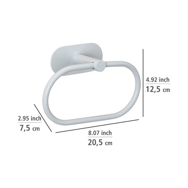 Balts nerūsējošā tērauda pašlīmējošs dvieļu turētājs Orea – Wenko-image-3