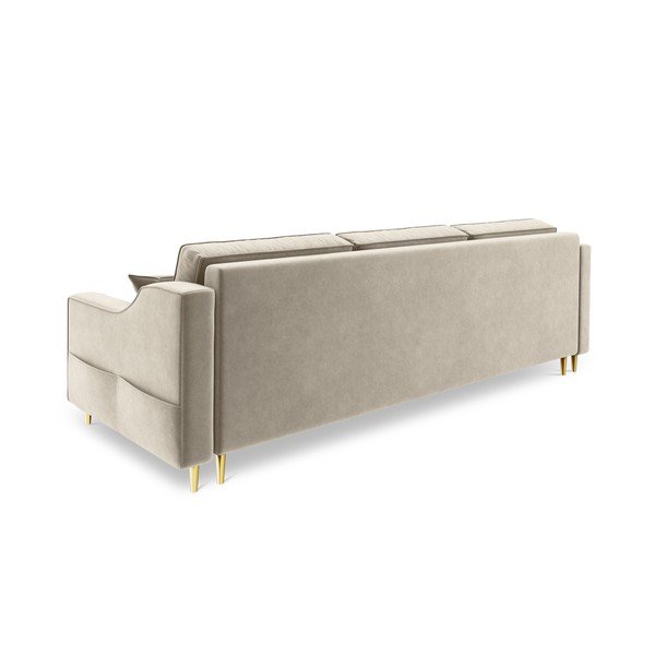 Smilškrāsas trīsvietīgs izlaižamais dīvāns ar uzglabāšanas vietu Mazzini Sofas Marigold-image-4