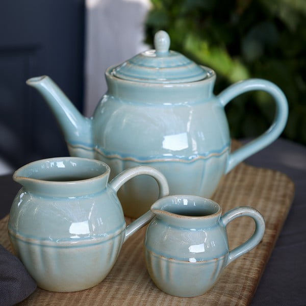 Zila/tirkīzzila māla tējkanna 1,35 l Alentejo – Costa Nova-image-2