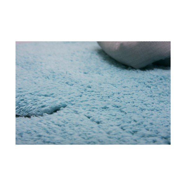 Ar rokām darināts zils bērnu paklājs Nattiot Little Teddy, 80 x 100 cm-image-1