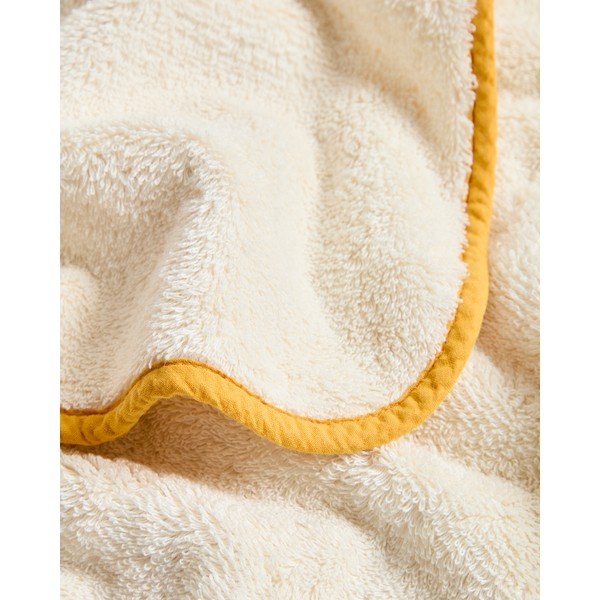 Dzeltens/balts frotē kokvilnas dvielis 30x50 cm Sedora – Kave Home-image-4