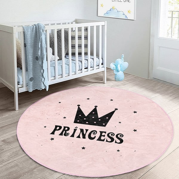 Rozā bērnu paklājs ø 120 cm Comfort – Mila Home-image-2