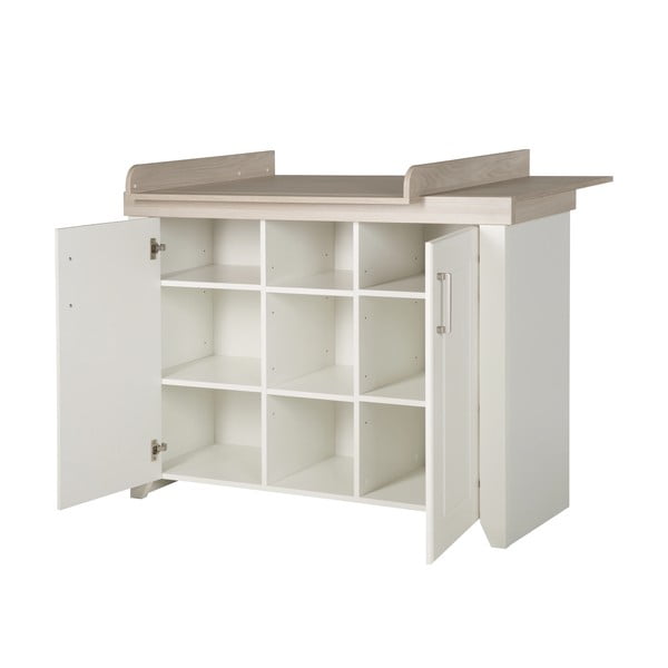 Balta zema bērnu kumode ar gobas imitāciju 120x98 cm Felicia – Roba-image-4