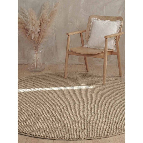 Dabīga toņa ar rokām darināts vilnas apaļš paklājs ø 200 cm Richmond Diana – Ted Baker-image-2