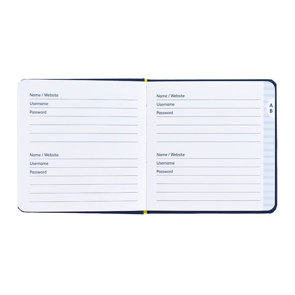 Zila piezīmju grāmatiņa parolēm Busy B Organised-image-2