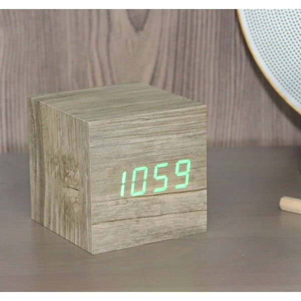 Digitāls modinātājpulkstenis Wooden Cube Click – Gingko-image-1