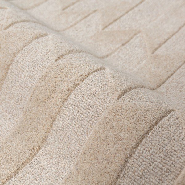 Zaļš/dabīga toņa ar rokām darināts vilnas celiņa paklājs 60x230 cm Apex Border Wool – Flair Rugs-image-4