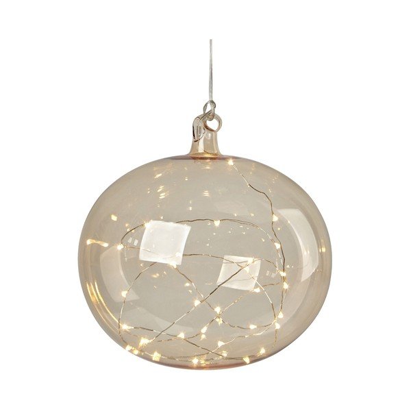 Oranžs piekarināms Ziemassvētku gaismas dekors ø 18 cm Lina – Markslöjd