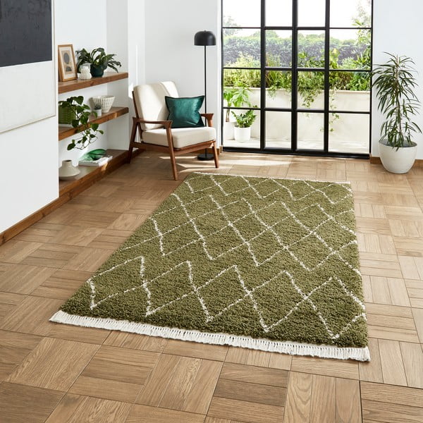 Zaļš paklājs 120x170 cm Boho – Think Rugs-image-1