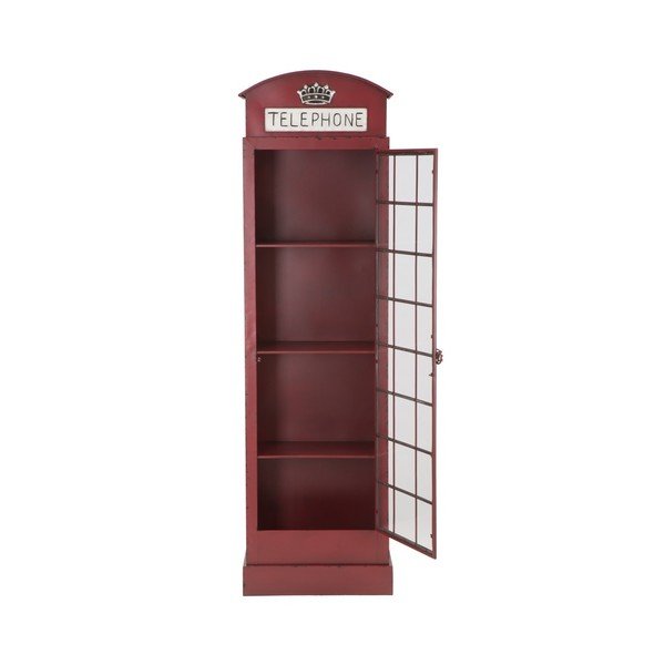 Sarkana dzelzs vitrīna Mauro Ferretti London Telephone Booth, augstums 180 cm-image-4