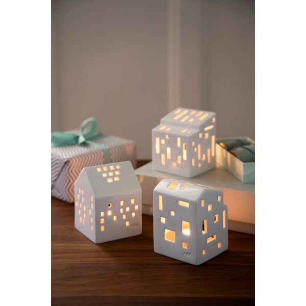 Balts keramikas svečturis Kähler Design Urbania Lighthouse Functio-image-2