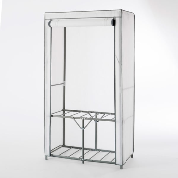 Balts tekstilmateriālu drēbju skapis Compactor Garderobe Organizēts-image-2