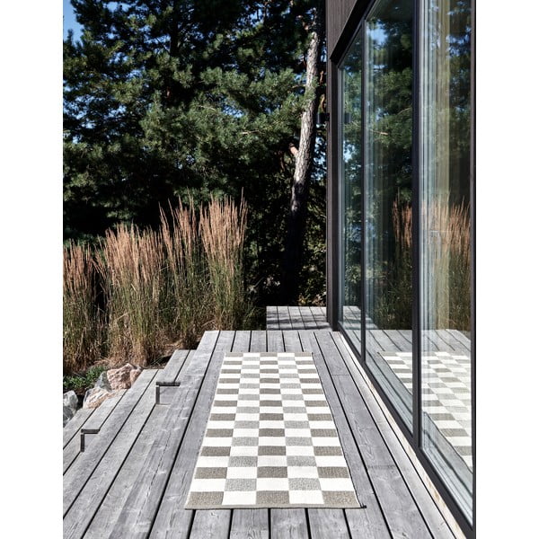 Bēšs/krēmkrāsas iekštelpu un āra celiņa paklājs 70x160 cm Pix Dark Linen – Pappelina-image-4