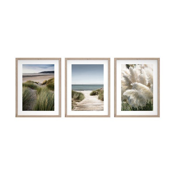 Drukātas gleznas (3 gab.) ar rāmi 30x40 cm Tranquil – Styler