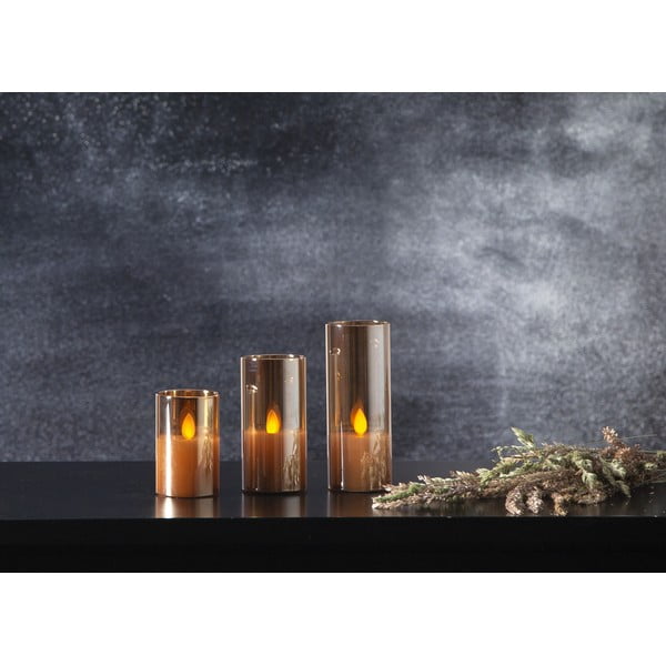 Oranža LED svece no stikla Star Trading M-Twinkle, augstums 7,5 cm-image-2