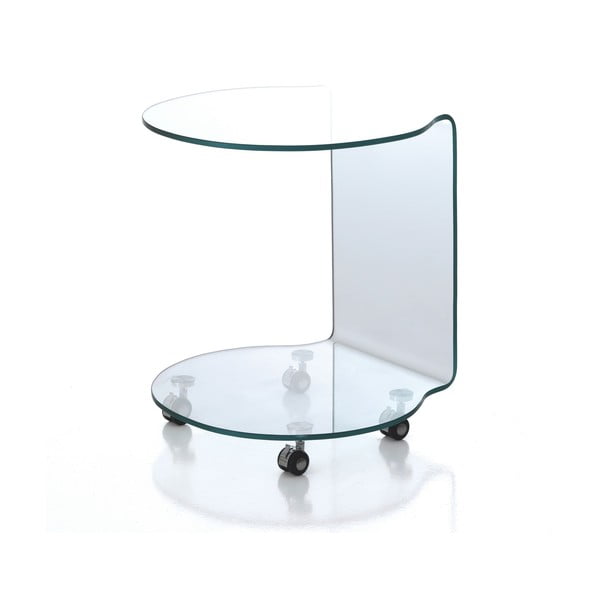 Stikla apaļš sānu galdiņš ø 50 cm Move – Tomasucci