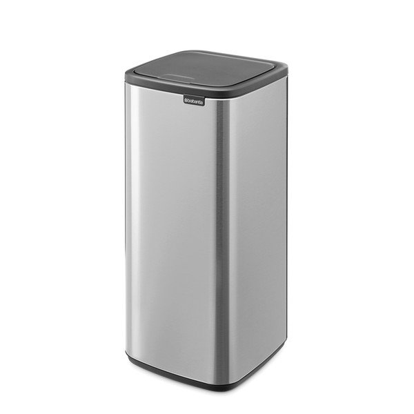 Matētas sudraba krāsas ar pieskārienu atverama tērauda atkritumu tvertne 30 l Bo Touch – Brabantia