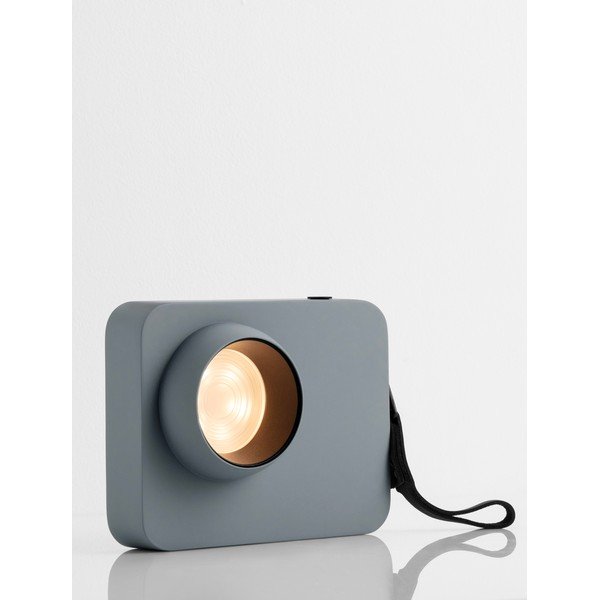 Dūmakaini zila metāla LED galda lampa ar regulējamu spilgtumu (augstums 11 cm) Kedros – Nova Luce-image-1