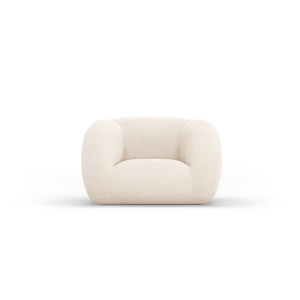 Krēmkrāsas atpūtas krēsls no buklē auduma Essen – Cosmopolitan Design