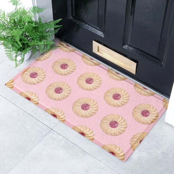 Pārstrādātas plastmasas kājslauķis 40x70 cm Jam Biscuit  – Artsy Doormats-image-2