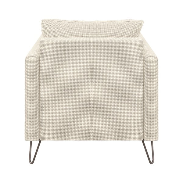 Krēmkrāsas atpūtas krēsls no šenila auduma Freya – Ropez-image-2