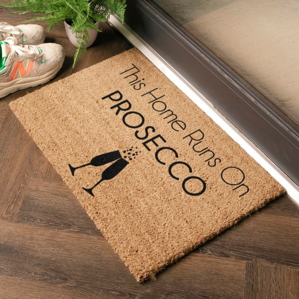 Kokosšķiedras kājslauķis 40x60 cm This Home Runs On Prosecco – Artsy Doormats-image-1