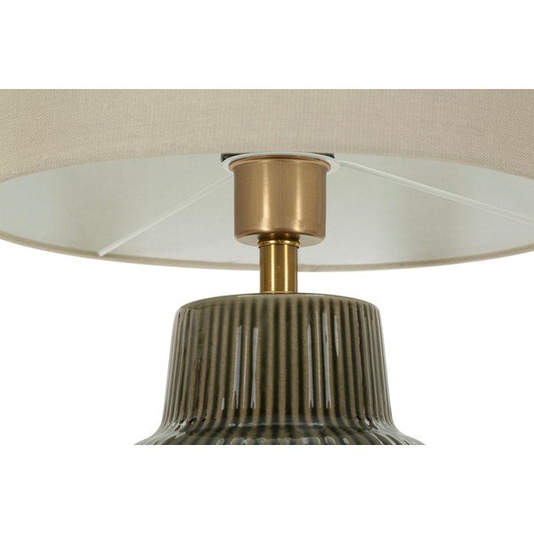Haki/krēmkrāsas keramikas galda lampa ar auduma abažūru (augstums 64,5 cm) Harmony – Mauro Ferretti-image-2