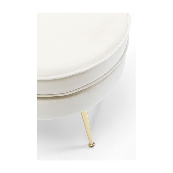 Balts samta kāju soliņš Water Lily – Kare Design-image-2