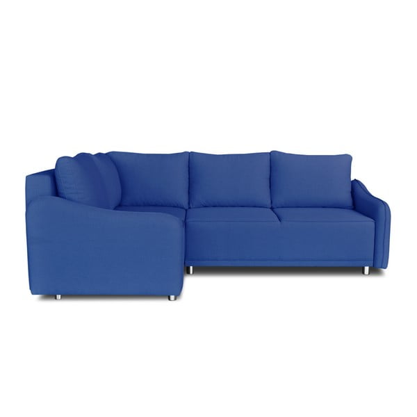 Zila stūra dīvāns-guļamā gulta Windsor & Co. Dīvāni Delta, kreisais stūris