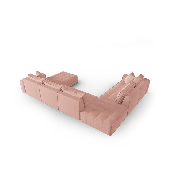 Rozā stūra dīvāns (ar kreiso stūri/U veida) Mike – Micadoni Home-image-3