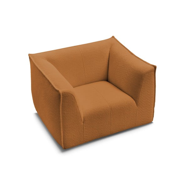 Sinepju dzeltens atpūtas krēsls no buklē auduma Giorgia – Bobochic Paris-image-4