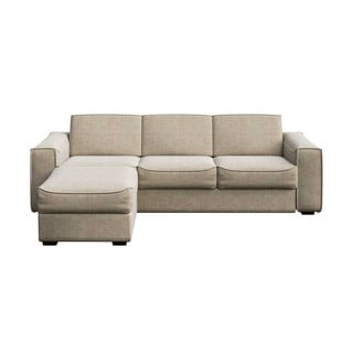 Bēšs stūra dīvāns Mesonica Munro, kreisais stūris, 308 cm