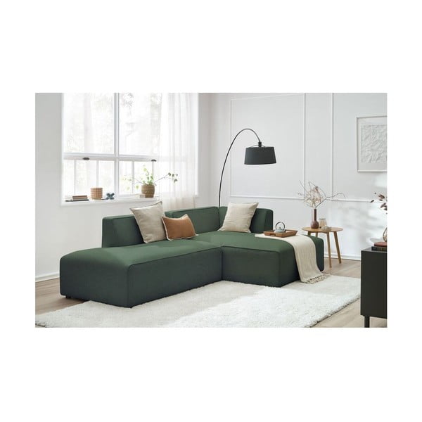 Zaļš modulārais stūra dīvāns (ar labo stūri/L veida) Megeve – Bobochic Paris-image-1