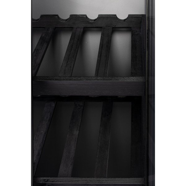 Melns vīna statīvs no egles koka 10 pudelēm, 52x103 cm Rob – White Label-image-4