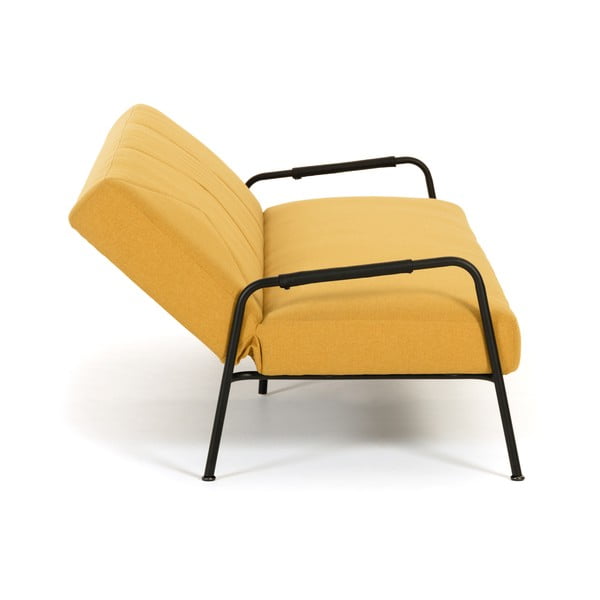 Sinepju dzeltens izvelkamais dīvāns Kave Home Neiela-image-4